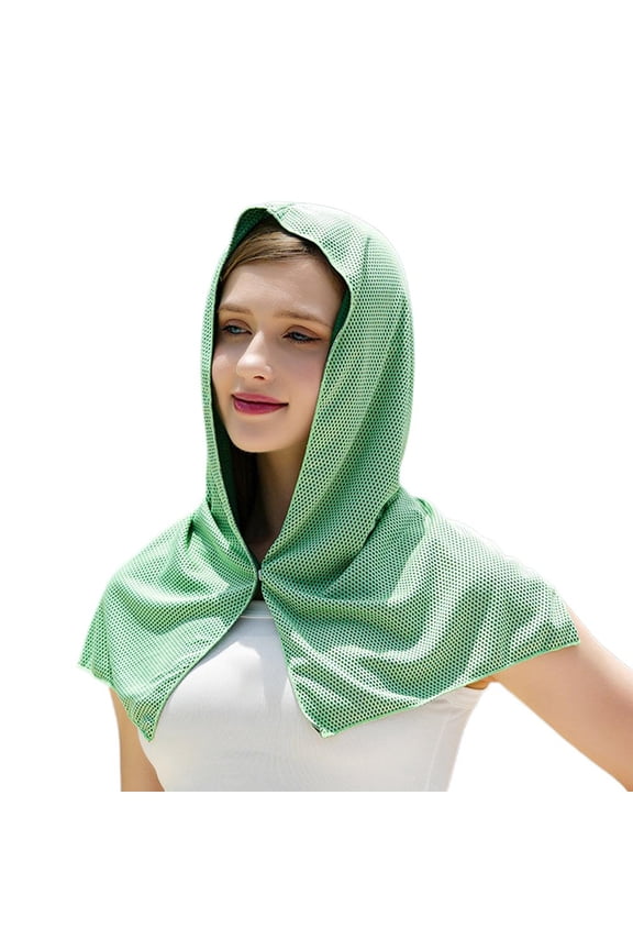 Cooling Sun Protection Shawl, UV-Blocking Ice Silk Neck Gaiter & Beach Wrap for Outdoor Activities, Lightweight Breathable Summer Cover-up for Cycling & Hiking