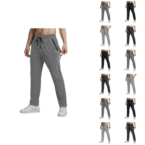 Cooling Sweatpants for Men 2025 Quick Drying Loose Wide Leg Joggers with Pockets Mens Casual Pants Trousers