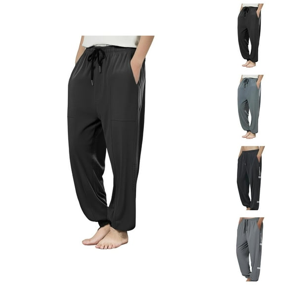 Cooling Sweatpants for Men 2025 Summer Lightweight Loose Drawstring Joggers with Pockets Mens Casual Pants Trousers