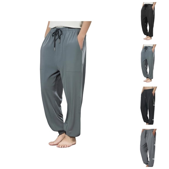 Cooling Sweatpants for Men 2025 Summer Lightweight Loose Drawstring Joggers with Pockets Mens Casual Pants Trousers