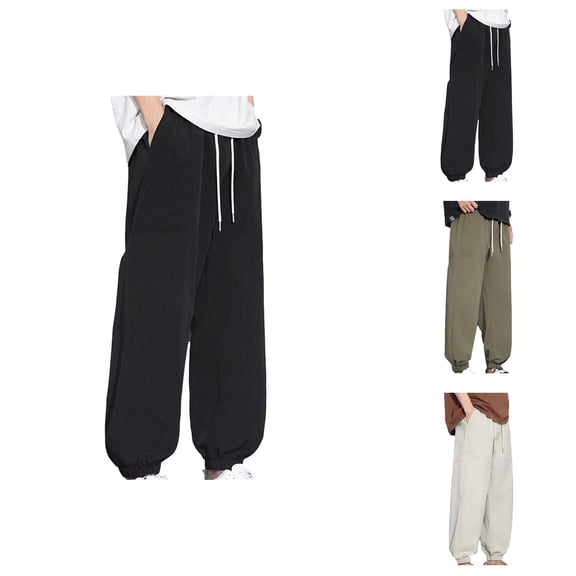 Cooling Sweatpants for Men 2025 Summer Lightweight Loose Quick Drying Joggers with Pockets Mens Casual Pants Trousers