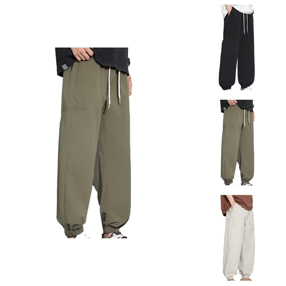 Cooling Sweatpants for Men 2025 Summer Lightweight Loose Quick Drying Joggers with Pockets Mens Casual Pants Trousers