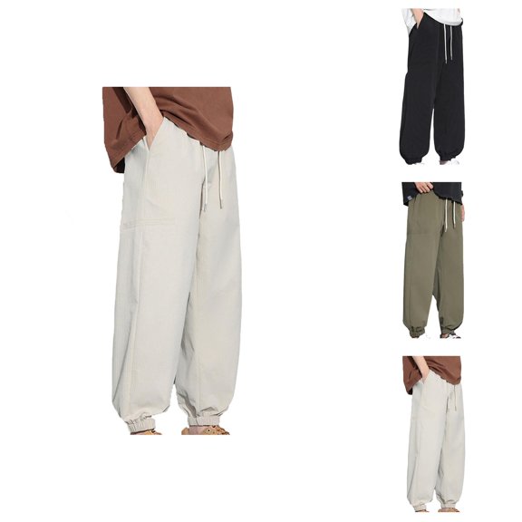 Cooling Sweatpants for Men 2025 Summer Lightweight Loose Quick Drying Joggers with Pockets Mens Casual Pants Trousers