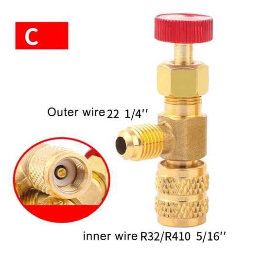 Cooling System Maintenance Air Conditioning Connector Brass Control Valve
