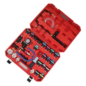 Cooling System Pressure Tester Kit SKU 63229290, Radiator Leak Test & Vacuum Purge Refill Tool with 21 Caps, Fits BMW Audi Mercedes VW Toyota Ford Honda & Many Others