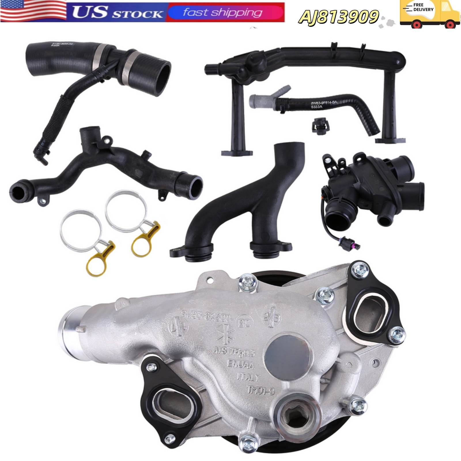 Cooling System Replacement Kit Compatible for Jaguar Land Rover 3.0L V6 ...