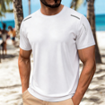 thumbnail image 1 of Cooling T-Shirts for Men with Mesh Panels and Quick Dry Fabric Featuring Sweat Wicking Fits for Running Trails Summer Training Outdoor Sports Hot Weather Exercise White L, 1 of 6