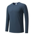thumbnail image 1 of Cooling T Shirts for Men Athletic Workout Long Sleeve Crewneck T-Shirts Mens Casual Solid Stretchy Slim-Fit Breathable Raglan Gym Running Tees Tops, 1 of 2