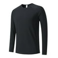 thumbnail image 1 of Cooling T Shirts for Men Athletic Workout Long Sleeve Crewneck T-Shirts Mens Casual Solid Stretchy Slim-Fit Breathable Raglan Gym Running Tees Tops, 1 of 2