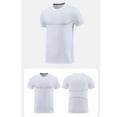thumbnail image 1 of Cooling T Shirts for Men Quick-Drying Short Sleeve Crewneck Tees Tops Mens Casual Solid Color Pullover Stretchy Slim Athletic Workout Tshirts Shirt, 1 of 3