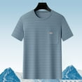 thumbnail image 1 of Cooling T-Shirts for Men with Pocket Short Sleeve Crewneck Tees Shirts Casual Solid Stretchy Pullover Slim-Fit Athletic Workout Gym Tops, 1 of 3
