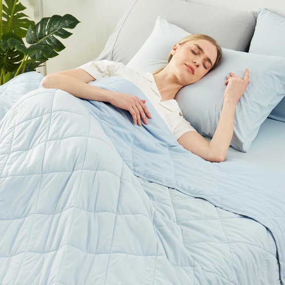 Cooling Throw Blanket for Hot Sleepers, Q-Max 0.4 Cooling Comfort 50x70, Cold Blankets for Night Sweats Sleeping, Ultra-Cool Lightweight Breathable Summer Blanket for Bed Travel