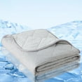 thumbnail image 1 of Cooling Throws Blankets, Ice Blanket for All-Season, Ultra-Cool Lightweight Blanket for Bed, Gray, 1 of 5