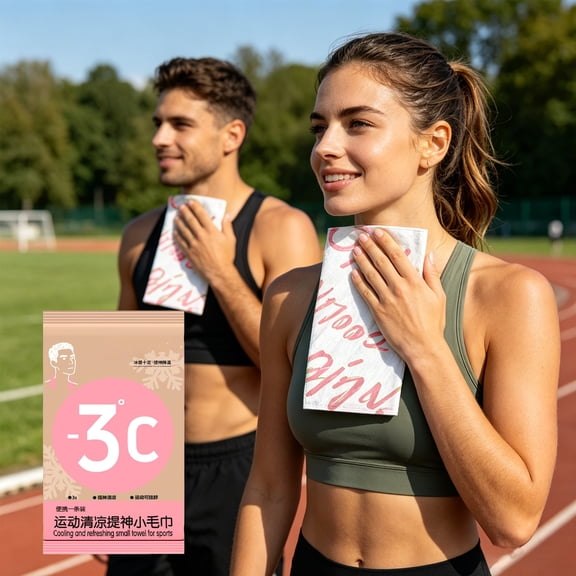 Cooling Towel Refreshing Chill Wet Wipes Portable, Instant Cold Sense Cloth for Outdoor Sports, Soft Skin Friendly Reusable, Travel Gym Spa Salon Household Daily Use