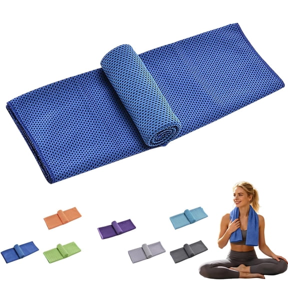 Cooling Towel for Neck and Face with Storage Box, Quick Dry Microfiber Gym Towel