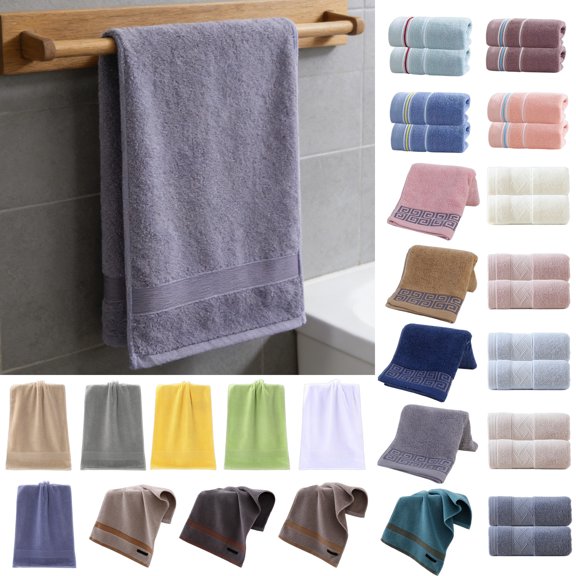 Towels Bath Large Made Of Cotton Towels Bath Soft And Absorbent Towels Bath Clearance, Gray Purple