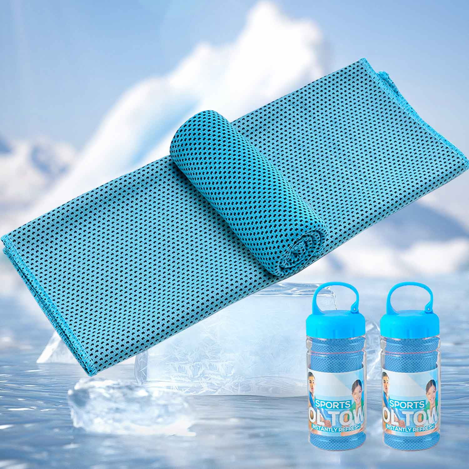 Cooling Towels for Neck and Face, 2 Pack 40"x12" Soft Breathable Ice
