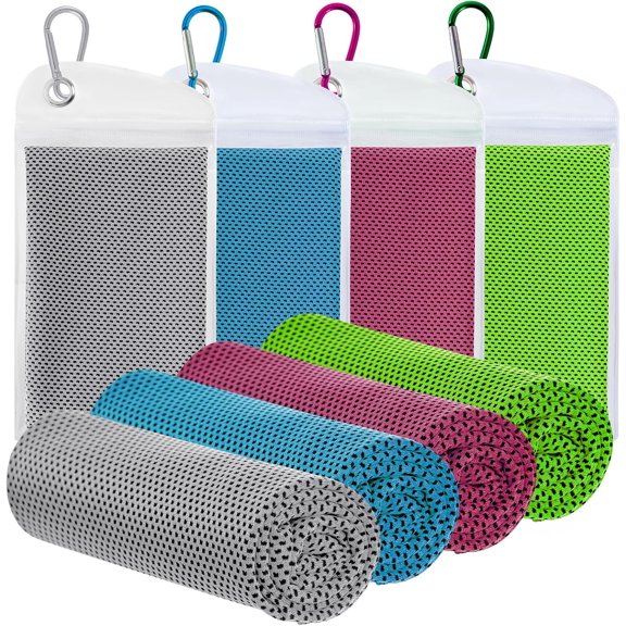 Cooling Towels for Neck and Face, Cooling Neck Wraps for Hot Weather, Gym Towels for Yoga, Camping, Running, Hiking, Travel Workout and Outdoor Work