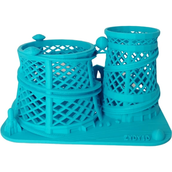 Cooling Tower Pen Holder with Phone Stand | Desk Accessory for Home & Office