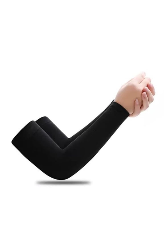 Cooling UV Sun Protection Arm Sleeves for Men Women, UPF 50+ Black Gaming Sleeve for Outdoor Sports Cycling Golf