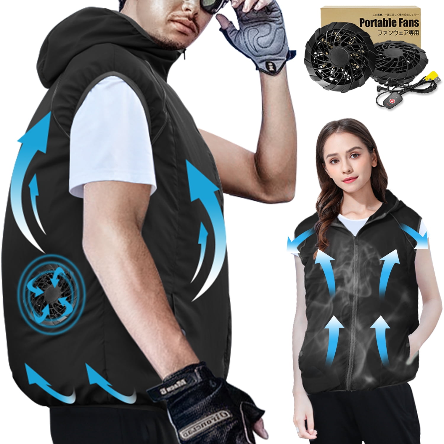 Cooling Vest Air Conditioned Cooling Fan Vest Sun Protection Vest for