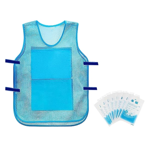 Cooling Vest Cool Jackets with Pockets for Outdoor Working Cooling Vest for Men Women Teens with 8Pcs Ice Packs