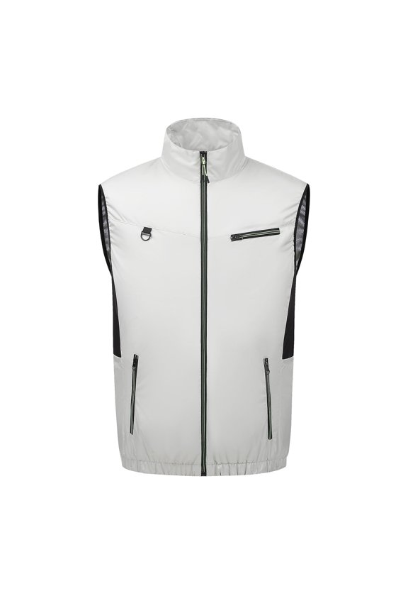 Cooling Vest Cooling Sleeveless Jacket for Men and Women with 2 Air Conditioning Fans,Water-Resistant Surface Lightweight Quick Dry with UV Protection for Hot Weather Work White