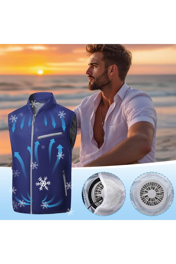 Cooling Vest Fan Vest Cooling Vest for Men Fan Jacket Air Conditioned Jacket Cooling Vests for Hot Weather Fan Jackets for Men Outdoor Mens and Womens Cool Jacket with Fan for Work and Activities