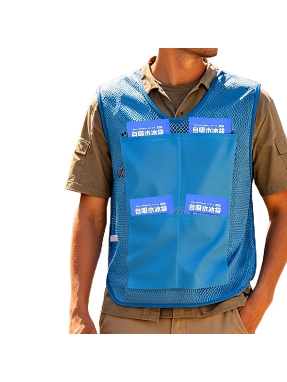 Cooling Vest, Ice Vest with Reusable 8 Ice Packs, 56X67CM | Long Lasting, Breathable Cooling Vests for Men Women, Lightweight Cooling Jacket, for Hot Weather