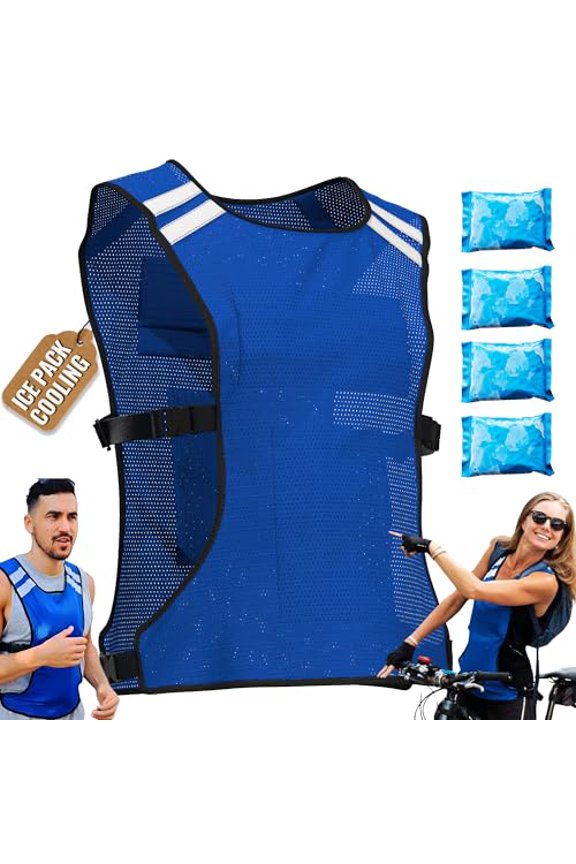 Cooling Vest for Men & Women - Adjustable Lightweight Ice Vest, S-XXL, Includes 8 Ice Packs, Ideal for Motorcycle, MS, Mascots & Outdoor Stay Cool Activities$$Tools & Hardware Other