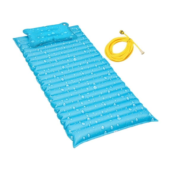 Cooling Water Filled Mattress Pad Four Piece Set Leakproof PVC Pressure Relief Adjustable Firmness Water Bed Mat for Summer Hot Sleepers