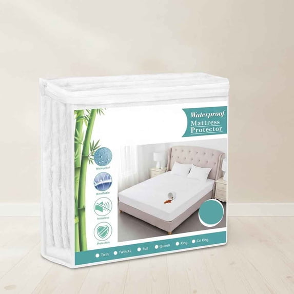 Cooling Waterproof Mattress Protector Pad Cover, Breathable Fitted ...