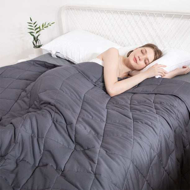 Cooling Weighted Blanket Twin Size Reduce Stress for Adult with Premium