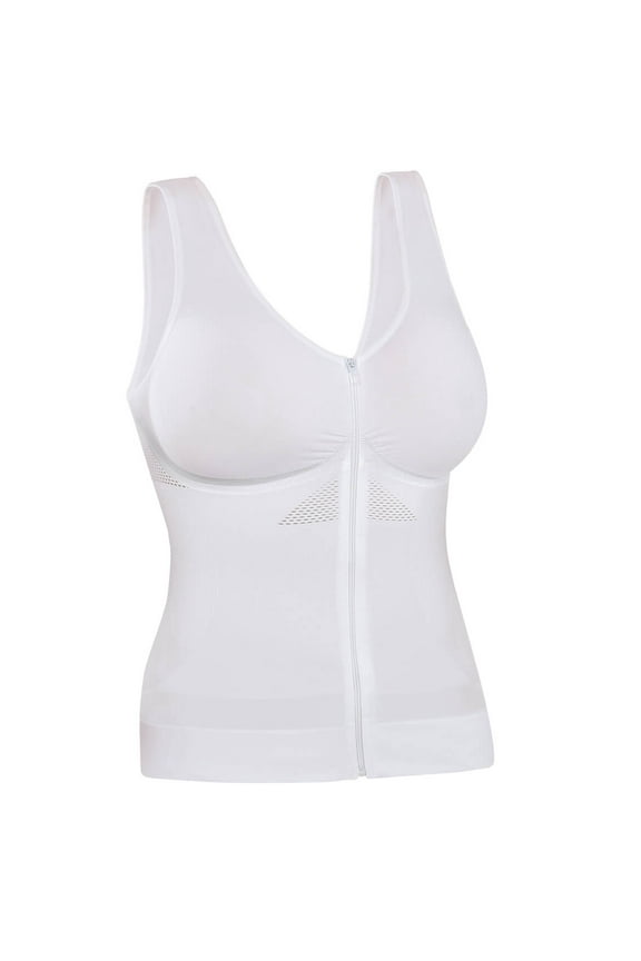 Cooling Zip-Up Shaper, Size 40 White