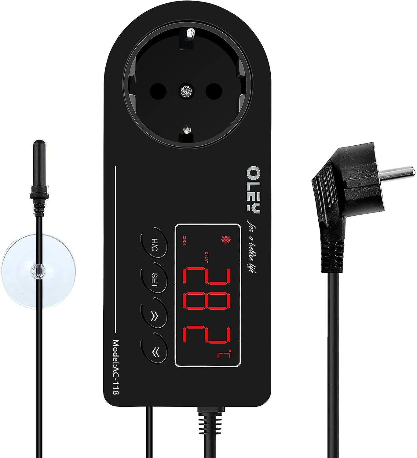 Cooling and Heating Thermostat Socket Terrarium Thermostat for