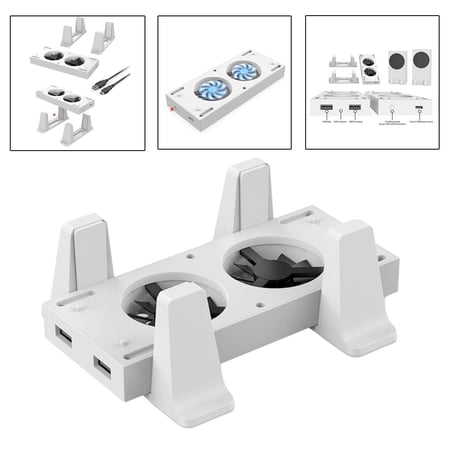 Cooling for Series s control console, Fan Vertical Accessories with Input Port, 3 Levels Adjustable Fans Rotate Speed