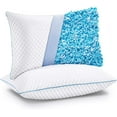 thumbnail image 1 of Cooling king Size Pillows Set of 2, Shredded Memory Foam Bed Pillows king Size Set of 2, Cool Cold Pillow for Side Back Stomach Sleepers, Gel Pillow Adjustable Firm Pillows Soft Pillows for Sleeping, 1 of 9
