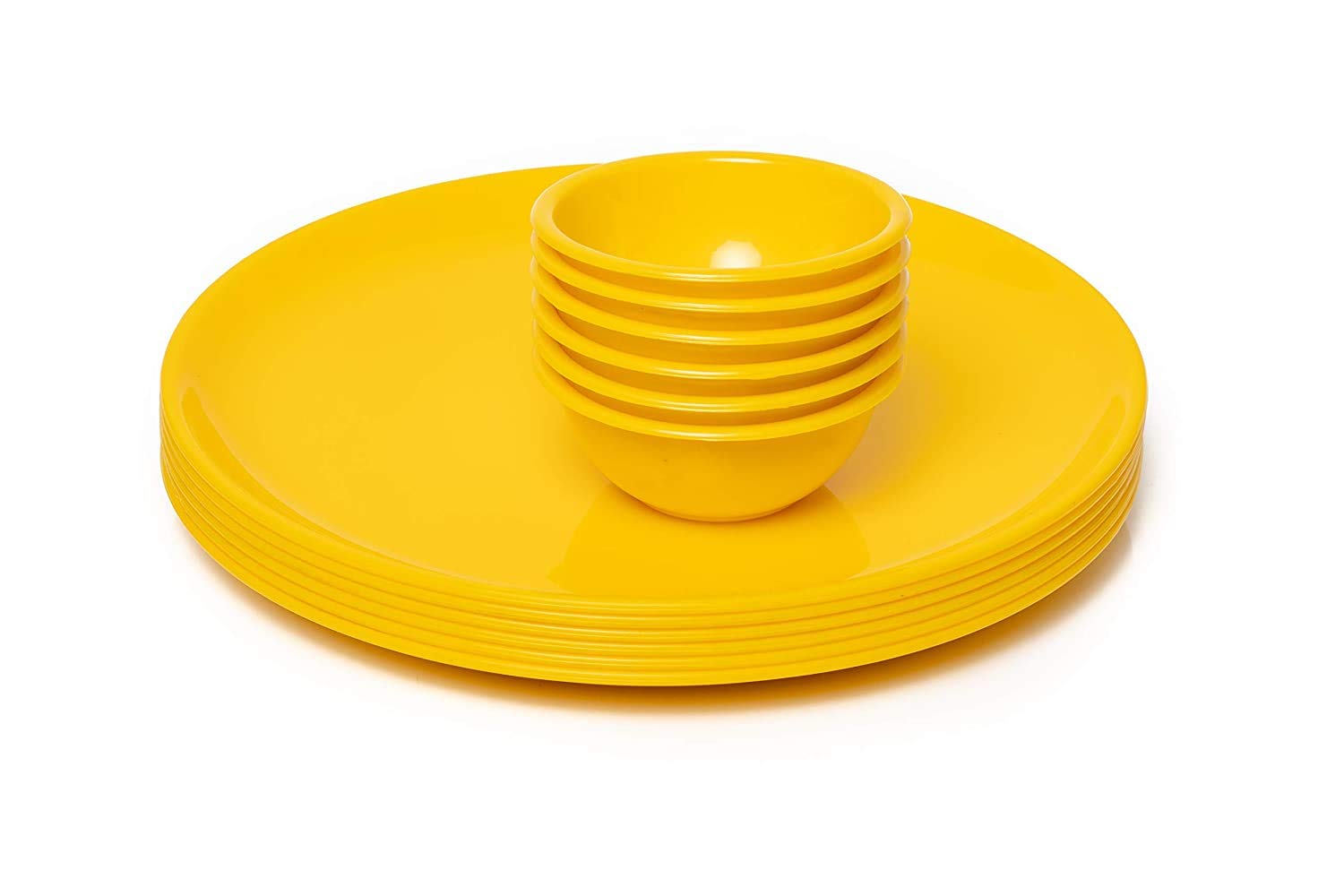 Coolkart Dinner Set 4 Plates 8 Bowls Microwave Safe Dishwasher Safe for ...