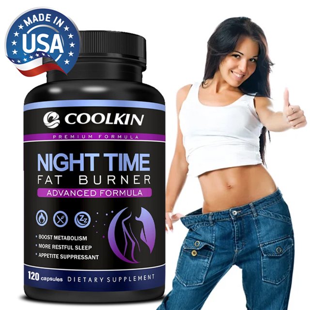 Coolkin Night Time Fat Burner Weight Loss, Carb Blockers with White