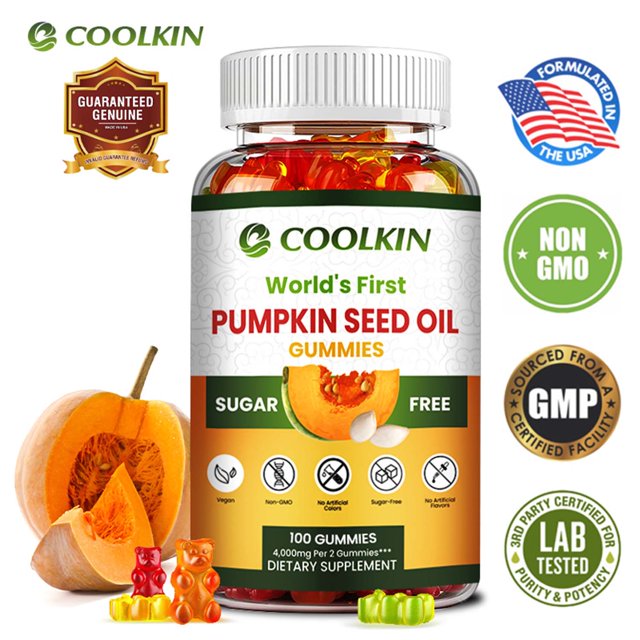 Coolkin PUMPKIN SEED OIL Gummies Prostate,Urinary Tract Health,Hair