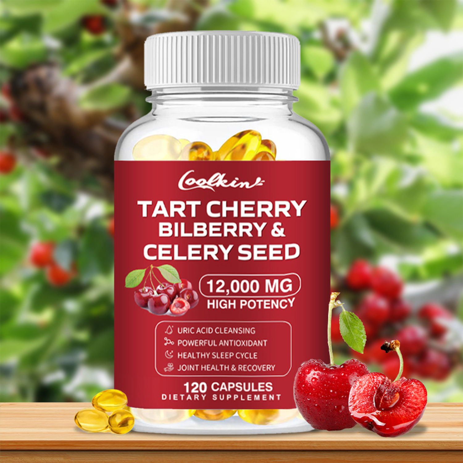 Coolkin Tart Cherry Bilberry & Celery Seed Joint & Muscle Health