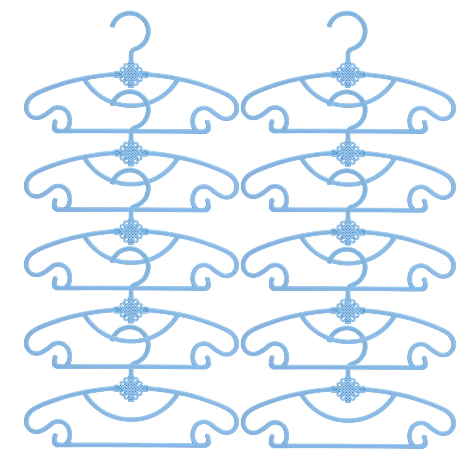 Poity Non-Slip Plastic Kids Hangers – 10 Pack, Multi-Color, For Baby & Toddler Clothes - View #3