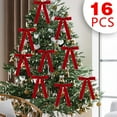 thumbnail image 1 of Coollooc 16Pcs Velvet Bows Christmas Tree Ornaments, Vintage Velvet Ribbon Bows for Tree Garland Wreath Indoor Xmas Decorations(Red,16Pcs), 1 of 9