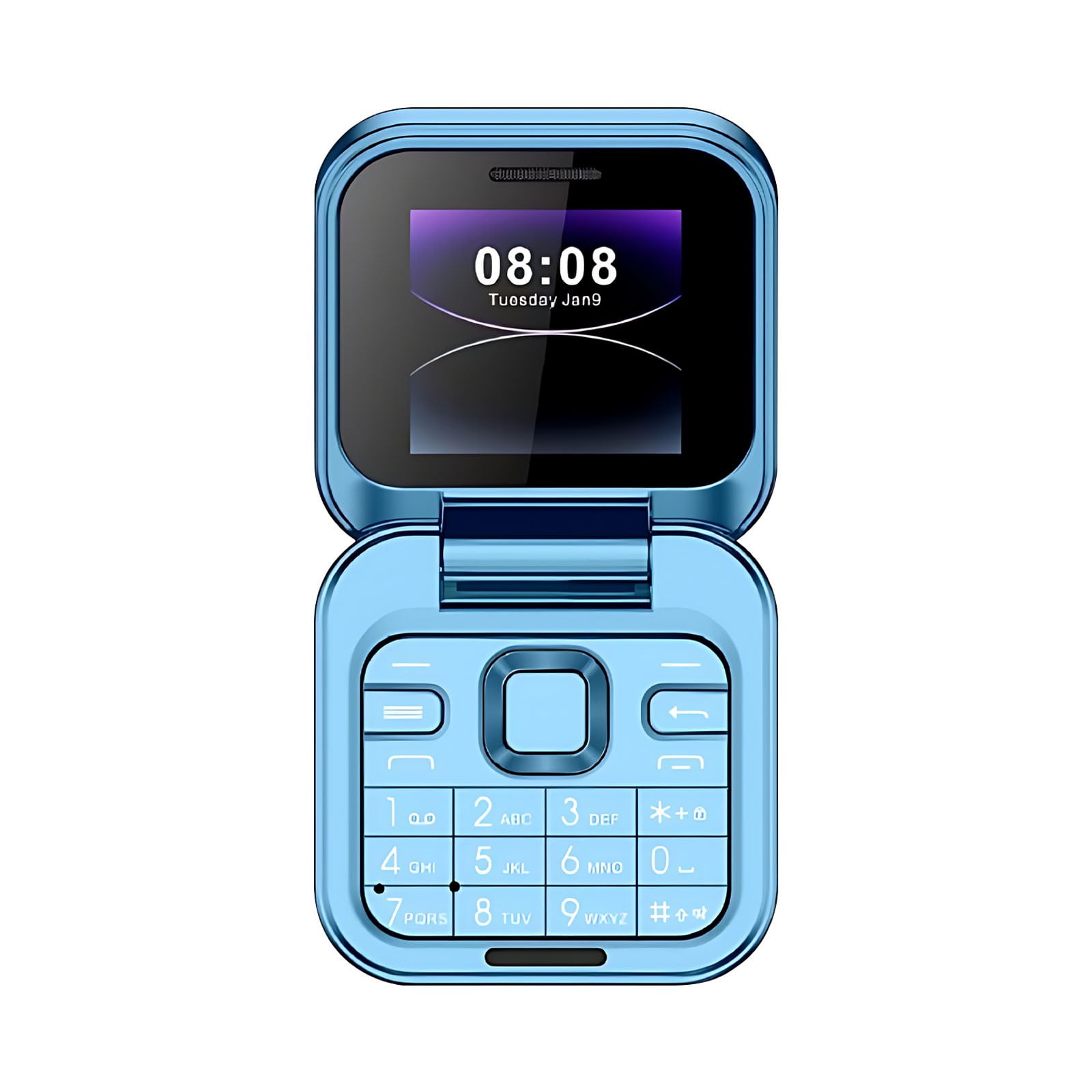 Coollooc 2024 New Mini Flip Mobile Phone 2 SIM Card Small Display Foldable Cell Phone, Unlocked Flip Phone 2G Flip Cell Phone for Seniors
