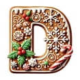 thumbnail image 1 of Coollooc 26 Alphabet Ornaments for Christmas Tree, Candy Cane Initial Letter Pendant with Berries Pattern, Mini Monogram Hanging Decorations for Party Gifts DIY Decor(D,A), 1 of 6