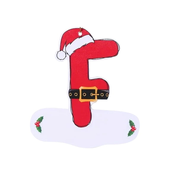 Coollooc 26 Letters Christmas Tree Decoration, Pendant Christmas Tree Ornaments, Personalized DIY Christmas Ornaments Christmas Decoration Xmas Tree Hanging Decor(F,G)