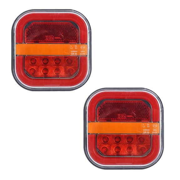 Coollooc 2PCS Wireless Trailer Lights for Towing, Rechargeable LED Tail Light Kit for Tow Truck, Magnetic /Screw Fixed, Waterproof for Boat Utility RV Camper Jet Ski Caravan(B)