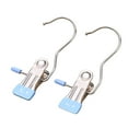 thumbnail image 1 of Coollooc 2Pcs Upgrade Double Head Clamp Dipped Clothespin for Laundry Hooks with Clips, Boot Holder, Hanging Clips, Portable Multifunctional Hangers Single Clip Space for Jeans, Hats, 1 of 8
