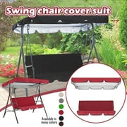 Coollooc 3-Person Outdoor Patio Swing Chair, Hanging Glider Porch Bench for Garden, Poolside, Adjustable Shade, (Only Cover without Swing Chair)