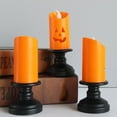 thumbnail image 1 of Coollooc 3Pcs Orange Flameless Candle Lights LED Lamps, Pumpkin Candle Light for Home Table Party Supplies Favors Gifts, Festival Decor Light for Halloween Party Table Centerpieces(3Pcs), 1 of 9